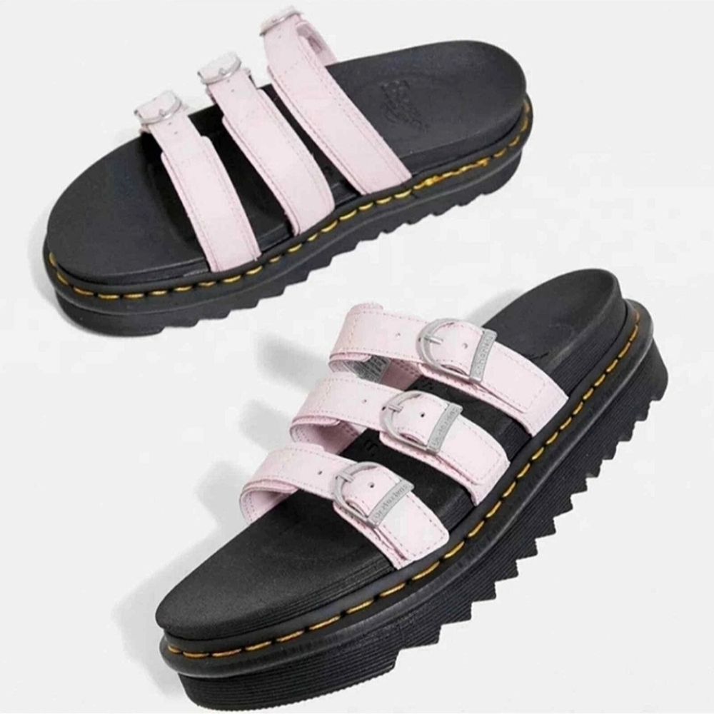 Dr Martens Blaire Pink Chunky Slides Docs Sandals Women's Size 6 - Picture 5 of 16